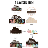 Personalized Teacher Name Sign, Custom Teacher Welcome Sign, Teacher Appreciation Gift, Teacher Back To School Gift, Teacher Desk Sign