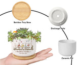 Personalized Grandma's Garden Ceramic Plant Pot, Custom Birth Flower Plant Pot, Mother's Day Gift, Grandma Gift From Grandkids