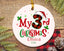 Personalized My 3rd Christmas Ornament, Custom Baby 3rd Christmas Ornament, 2026 Christmas Tree Decoration, New Baby Gift, Kids Ornament