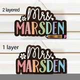 Personalized Teacher Name Sign, Custom Teacher Welcome Sign, Teacher Appreciation Gift, Teacher Back To School Gift, Teacher Desk Sign