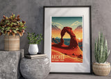 Arches National Park Poster, Utah Poster, US National Parks Poster, Travel Poster, Adventure Wall Art, Nature Lover Art, Sunset Poster