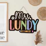 Personalized Teacher Name Sign, Custom Teacher Welcome Sign, Teacher Appreciation Gift, Teacher Back To School Gift, Teacher Desk Sign