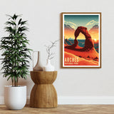 Arches National Park Poster, Utah Poster, US National Parks Poster, Travel Poster, Adventure Wall Art, Nature Lover Art, Sunset Poster