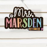 Personalized Teacher Name Sign, Custom Teacher Welcome Sign, Teacher Appreciation Gift, Teacher Back To School Gift, Teacher Desk Sign