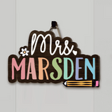 Personalized Teacher Name Sign, Custom Teacher Welcome Sign, Teacher Appreciation Gift, Teacher Back To School Gift, Teacher Desk Sign