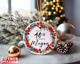 Personalized Birthday Ornament, Christmas Birthday Gift, Christmas Wreath Ornament, Birthday Gift For Her, Gift for Best Friend