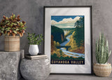 Cuyahoga Valley National Park Wall Art, Ohio Poster, US National Parks Art, Brandywine Falls Art, Nature Lover Art, Travel Poster