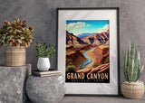 Grand Canyon National Park Poster, Arizona Poster, US National Parks Poster, Travel Art, Adventure Poster, Landscape Wall Decor