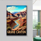 Grand Canyon National Park Poster, Arizona Poster, US National Parks Poster, Travel Art, Adventure Poster, Landscape Wall Decor