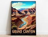 Grand Canyon National Park Poster, Arizona Poster, US National Parks Poster, Travel Art, Adventure Poster, Landscape Wall Decor
