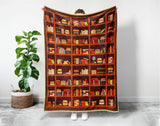 Library Blanket, Book Lover Blanket, Bookish Blanket, Reading Blanket, Bookworm Blanket, Bookaholic Blanket, Librarian Blanket