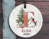 Personalized Name Ornament, Family Christmas Ornament, Monogram Alphabet Ornament, Custom Initial Ornament, Custom Kid's Name Gift