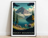 Rocky Mountain National Park Poster, Colorado Art, US National Parks Poster, Travel Poster, Nature Lover Art, Landscape Wall Art