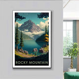 Rocky Mountain National Park Poster, Colorado Art, US National Parks Poster, Travel Poster, Nature Lover Art, Landscape Wall Art