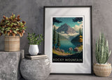 Rocky Mountain National Park Poster, Colorado Art, US National Parks Poster, Travel Poster, Nature Lover Art, Landscape Wall Art
