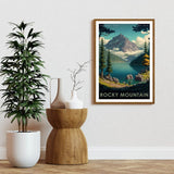 Rocky Mountain National Park Poster, Colorado Art, US National Parks Poster, Travel Poster, Nature Lover Art, Landscape Wall Art
