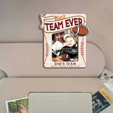 Personalized Football Dad Photo Car Visor Clip, Custom Football Dad Gift, Photo Car Visor Clip, Father’s Day Picture Frame, Gift For Dad