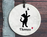 Personalized Cat Loss Ornament, Cat Name Memorial Ornament, Loss of Cat, Pet Loss Gift, Cat Condolence Gift, Christmas Decor Cat Lovers Gift