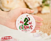 Personalized My Second Christmas Ornament, Baby's Second Christmas Ornament, Custom Name Baby Ornament, Toddler Christmas, 2nd Christmas