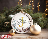 Custom Letter Name Christmas Ornament, Baby's First Christmas Ornament, Custom Name Baby Ornament, Christmas Reindeer Ornament