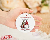 Mr and Mrs Christmas Ornament, Christmas Gnomes Couple Gift, Our First Christmas 2023 Ornament, Personalized Wedding Gift, Newlywed Gift