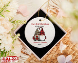 Mr and Mrs Christmas Ornament, Christmas Gnomes Couple Gift, Our First Christmas 2023 Ornament, Personalized Wedding Gift, Newlywed Gift