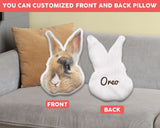 Personalized Shape Pet Pillow Case, Custom Pet Photo Face Pillow, Dog Picture Pillow, Cat Photo Pillow, Gift For Pet Lovers, Rabbit Pillow