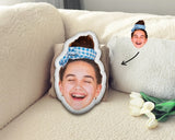 Personalized Face Photo Shape Pillow Case, Bestfriend Picture Pillow, Family Photo Pillow, Baby Picture Pillow, Gift For Grandpa/Grandma
