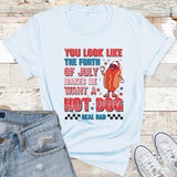 You Look Like The 4th Of July, Makes Me Want A Hot Dog Real Bad Shirt, Independence Day Tee, Funny 4th July Shirt American Friends Gift Idea
