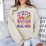 You Look Like The 4th of July Shirt, Funny 4th of July T-Shirt, Retro Independence Day Shirt, Funny Patriotic Shirt, Hot Dog 4th July Shirt