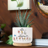 Personalized First Mom Now Grandma Ceramic Plant Pot, Custom Birth Flowers Plant Pot, Grandma's Garden Gift, Mother's Day Gift