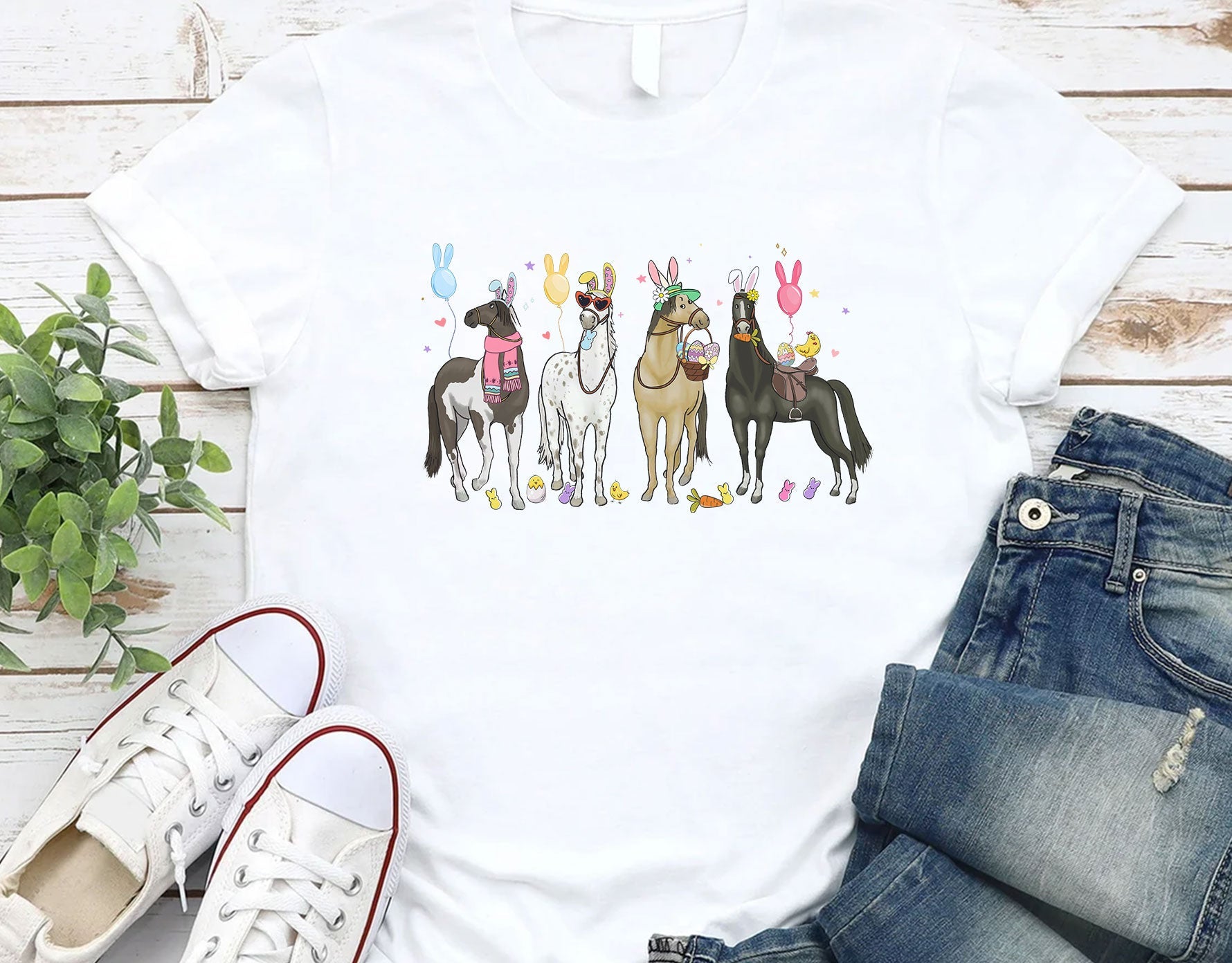 Horse Easter Shirt, Happy Easter Shirt, Easter Day Shirt, Horse Lover Shirt, Western Shirt, Cowboy Shirt, Farm Animal Shirt Main image