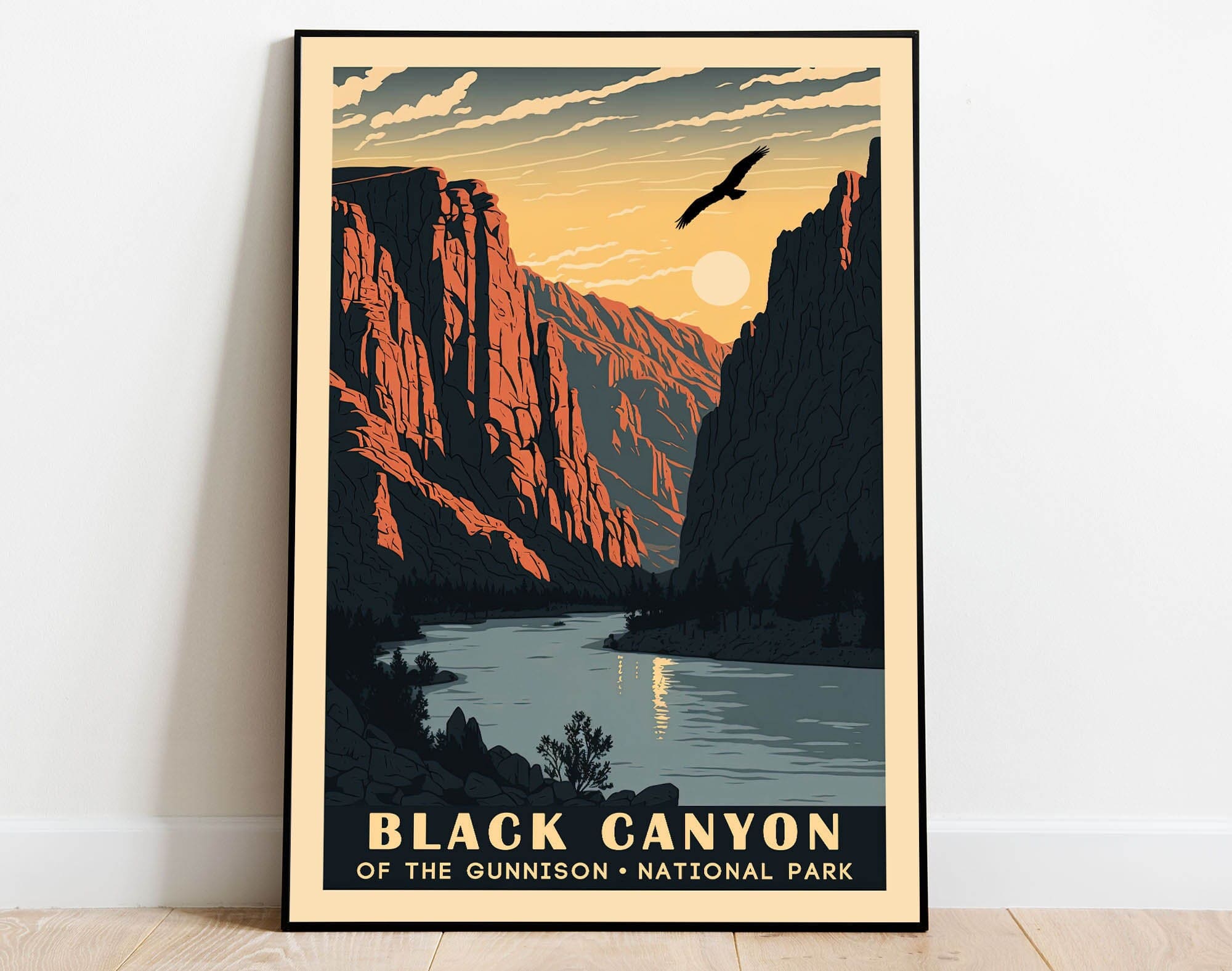 Black Canyon Of The Gunnison National Park Poster, US National Parks Poster, Colorado Wall Art, Travel Poster, Adventure Art, Nature Poster Main image