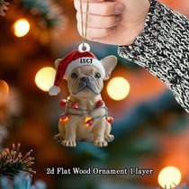 Custom French Bulldog Flat Ornament, Christmas French Bulldog Ornament, French Bulldog Christmas, French Bulldog Gifts, Christmas Decor