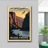 Black Canyon Of The Gunnison National Park Poster, US National Parks Poster, Colorado Wall Art, Travel Poster, Adventure Art, Nature Poster