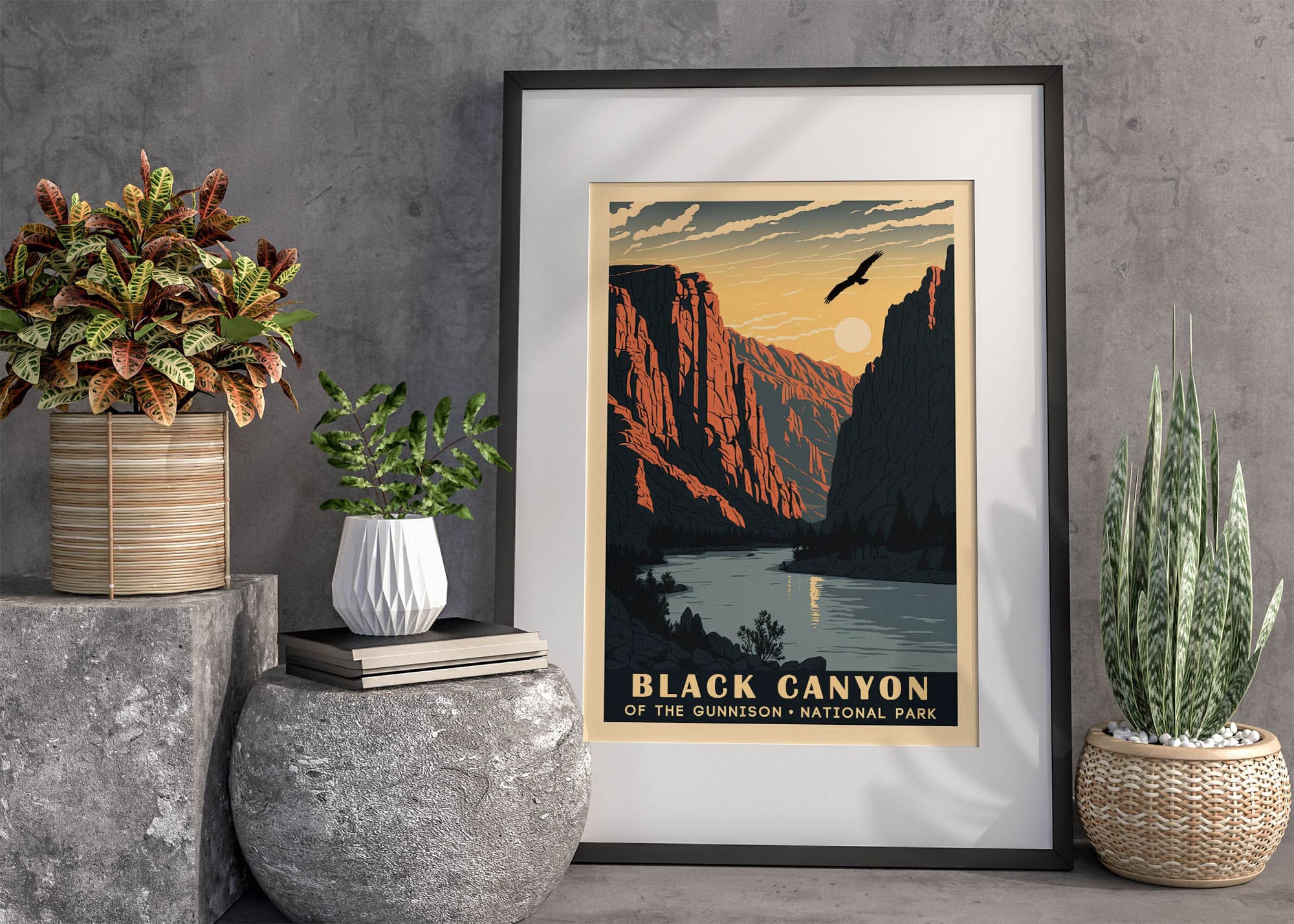 Black Canyon Of The Gunnison National Park Poster, US National Parks Poster, Colorado Wall Art, Travel Poster, Adventure Art, Nature Poster