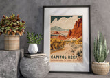 Capitol Reef National Park Poster, US National Parks Poster, Utah Poster, Travel Poster, Hiking Poster, Adventure Art, Nature Poster