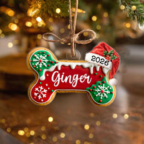 Custom Dog Bone Gingerbread Christmas Ornament, Custom Dog Ornament, Pet Ornament, Dog Lover Gift, New Dog Ornament, Christmas Decor