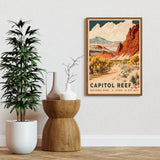 Capitol Reef National Park Poster, US National Parks Poster, Utah Poster, Travel Poster, Hiking Poster, Adventure Art, Nature Poster