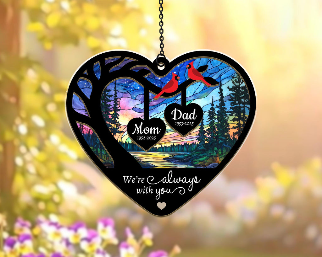 Custom Loss Of Loved One Memorial Suncatcher, Loss Of Mom Sympathy Gift, In Loving Memory Of Dad Gift, Mom Loss Gift, Bereavement Gift