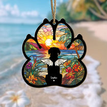 Custom Dog Rainbow Bridge Suncatcher, Dog Memorial Suncatcher, Loss of Pet Gift, Dog Remembrance Gift, Gift For Dog Lovers, Window Hanging