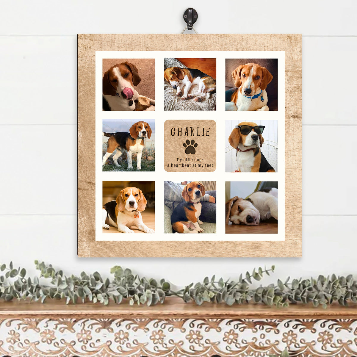 Personalized Pet Memorial Photo Collage Frame, Custom Pet Photo Gift, Pet Memorial Gift, Pet Loss Sympathy Gift, Loss Of Dog Gift Main image