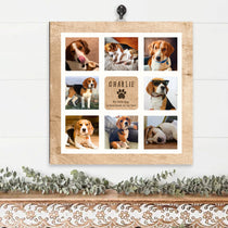 Personalized Pet Memorial Photo Collage Frame, Custom Pet Photo Gift, Pet Memorial Gift, Pet Loss Sympathy Gift, Loss Of Dog Gift