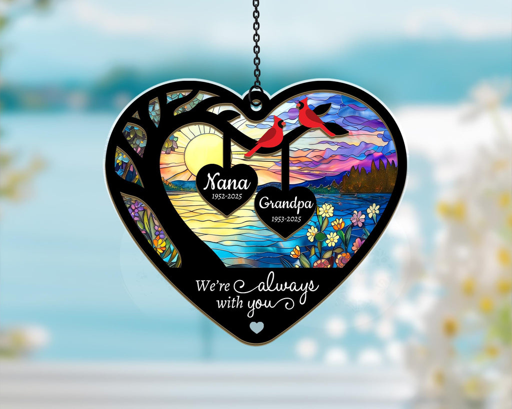 Custom Loss Of Loved One Memorial Suncatcher, Loss Of Mom Sympathy Gift, In Loving Memory Of Dad Gift, Mom Loss Gift, Bereavement Gift