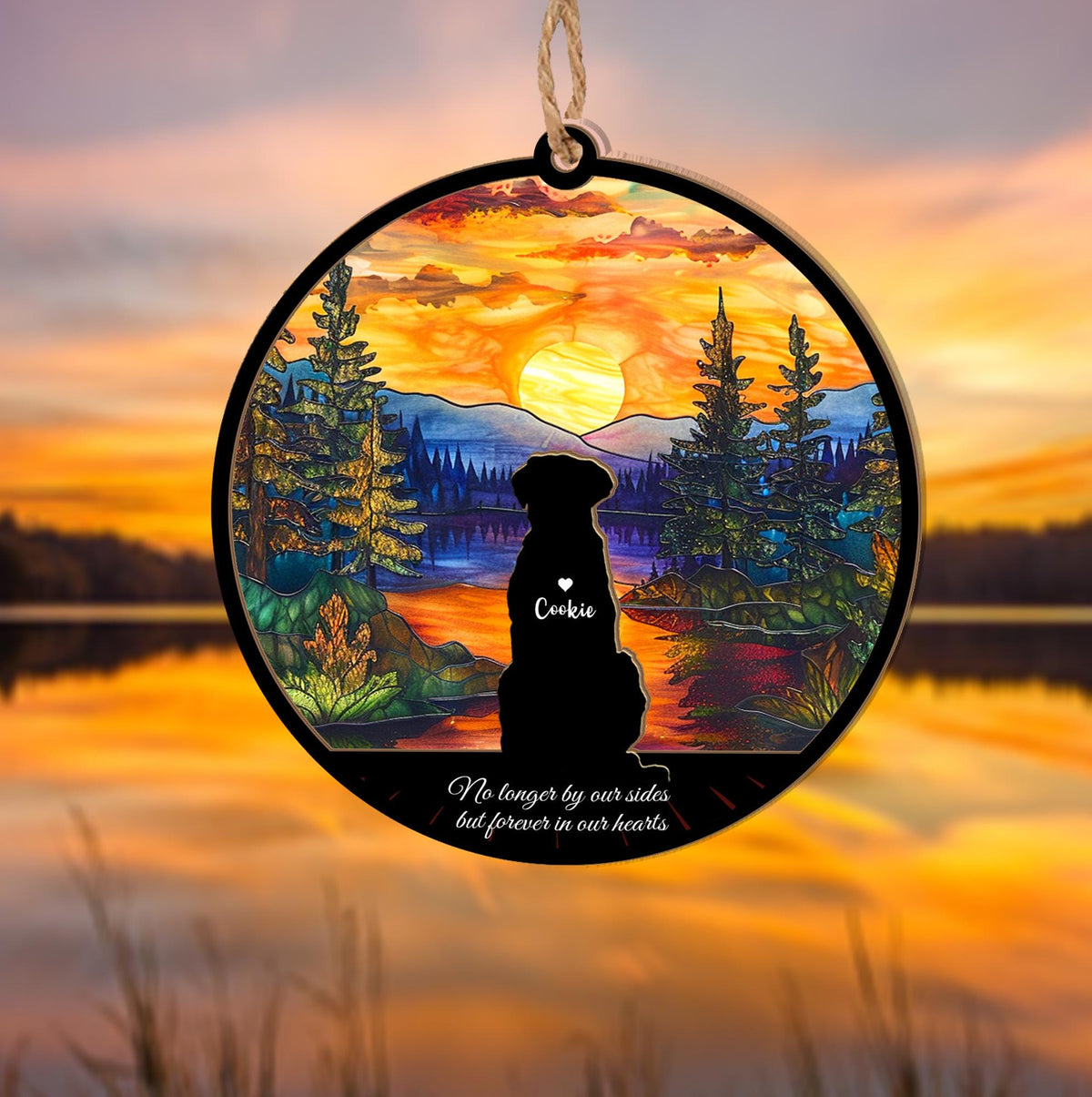 Custom Dog Memorial Suncatcher, Custom Pet Memorial Gift, Loss of Pet Sympathy Gift, Dog Loss Gift, Dog Owner Gift, Gift For Dog Lovers