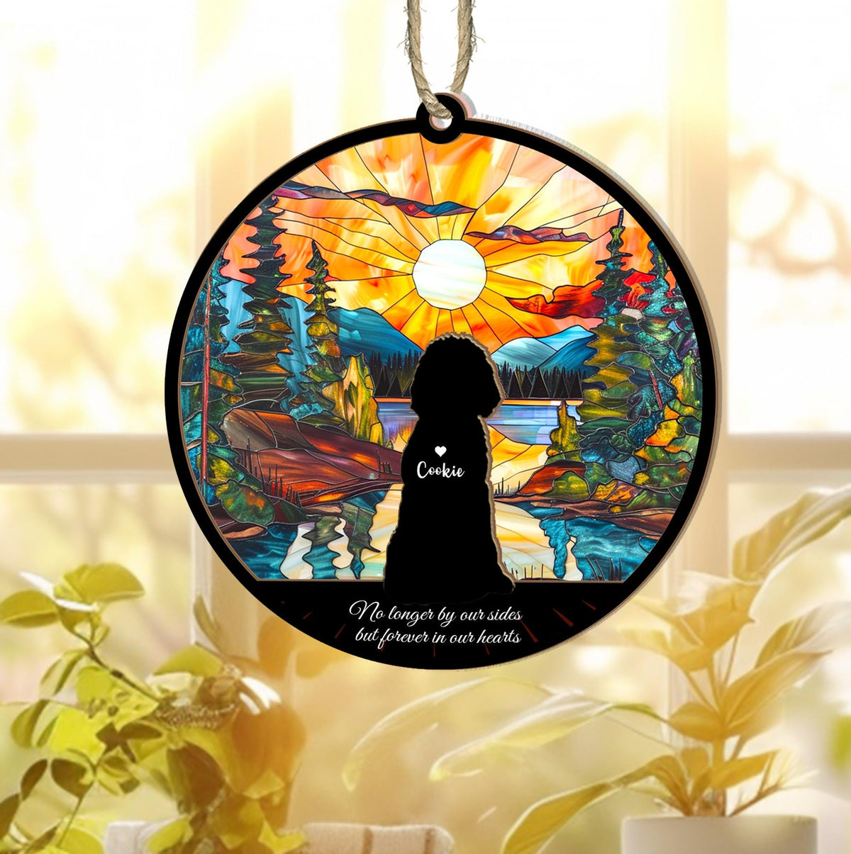 Custom Dog Memorial Suncatcher, Custom Pet Memorial Gift, Loss of Pet Sympathy Gift, Dog Loss Gift, Dog Owner Gift, Gift For Dog Lovers