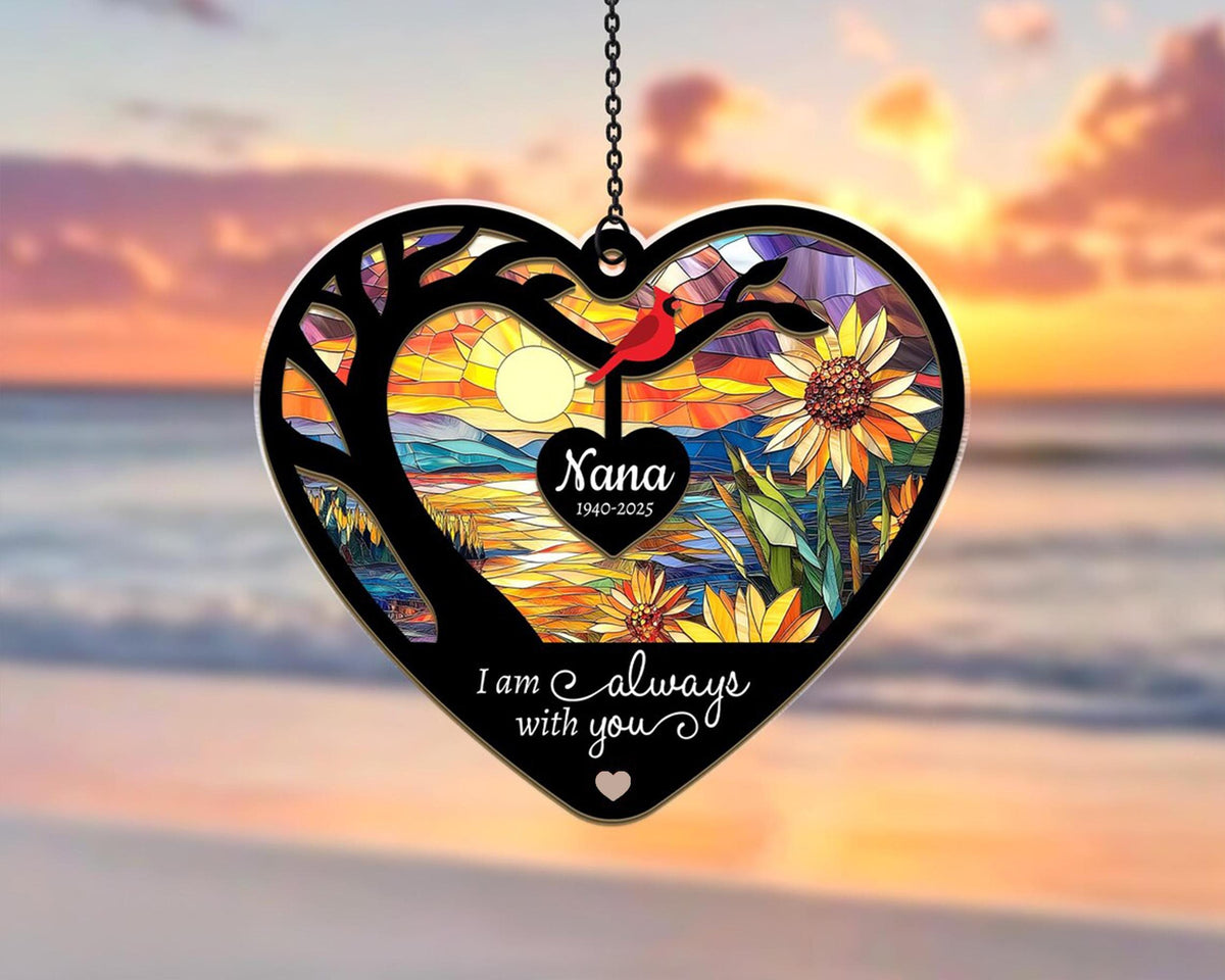 Custom Mom Memorial Suncatcher, Loss Of Mom Sympathy Gift, In Loving Memory Of Mom Gift, Loss Of Mother Suncatcher, Bereavement Gift