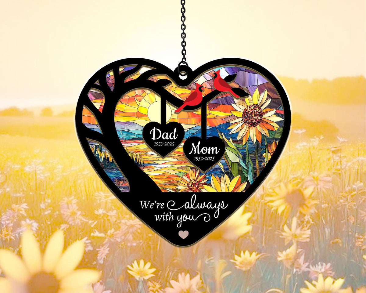 Custom Loss Of Loved One Memorial Suncatcher, Loss Of Mom Sympathy Gift, In Loving Memory Of Dad Gift, Mom Loss Gift, Bereavement Gift