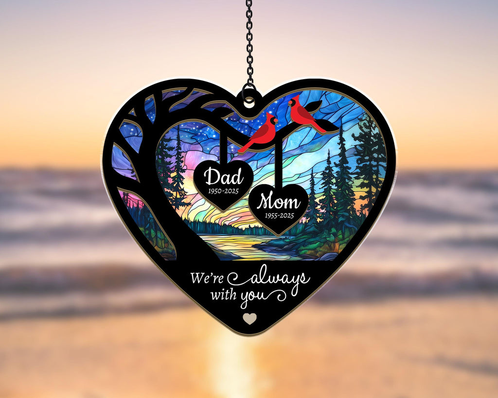 Custom Loss Of Loved One Memorial Suncatcher, Loss Of Mom Sympathy Gift, In Loving Memory Of Dad Gift, Mom Loss Gift, Bereavement Gift