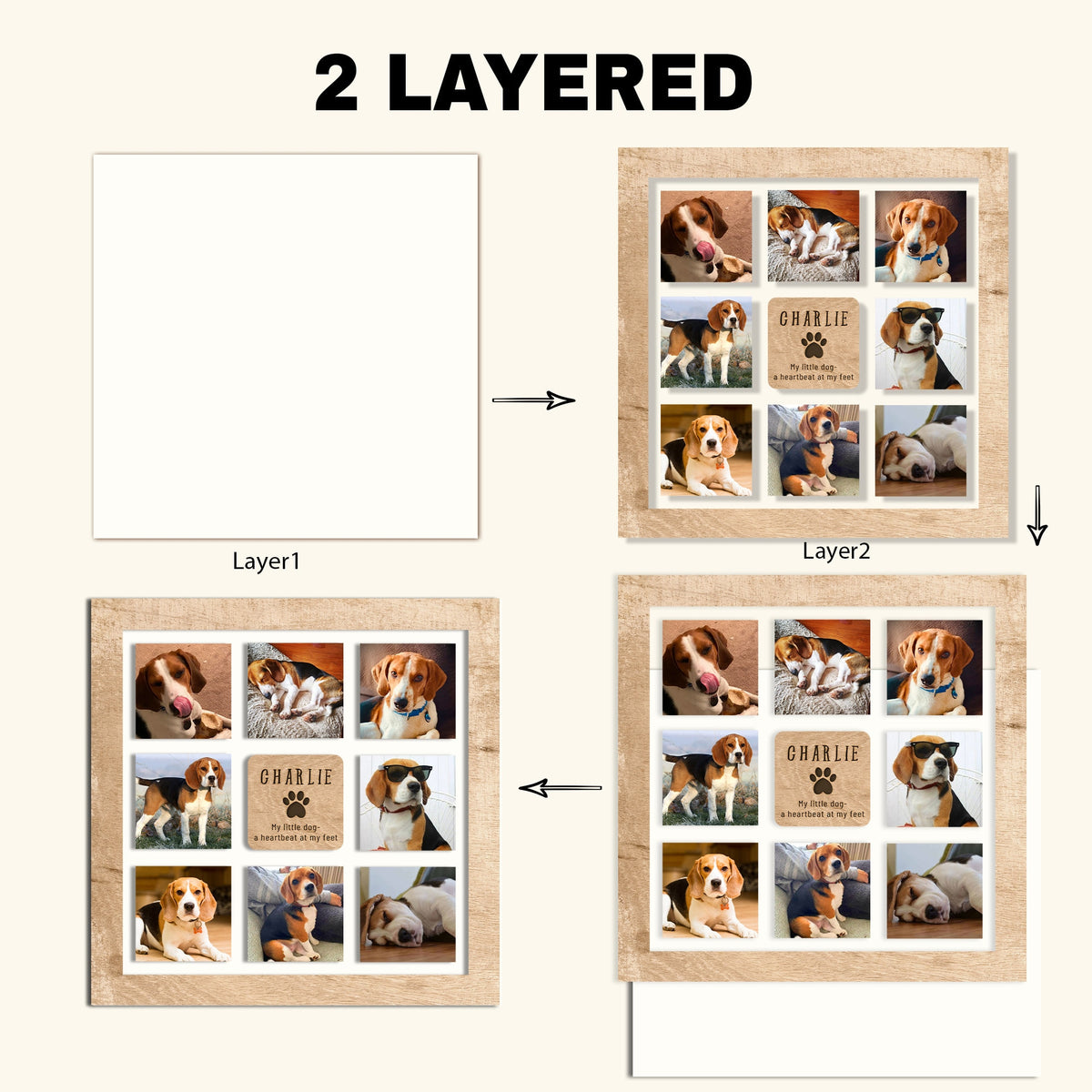 Personalized Pet Memorial Photo Collage Frame, Custom Pet Photo Gift, Pet Memorial Gift, Pet Loss Sympathy Gift, Loss Of Dog Gift